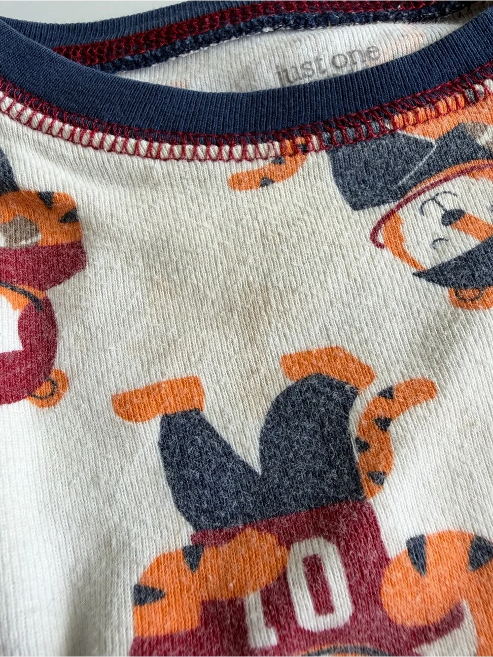 Bundle of Baby Boy Pajama Sets Size 12 Months Carter’s Football Red Blue Stripes - Picture 11 of 16